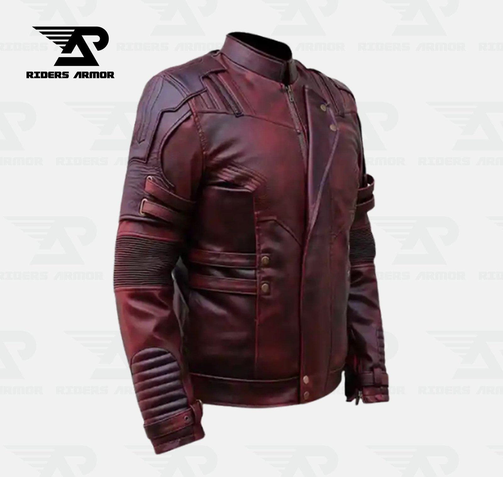 CrimsonEdge Stylish Men’s Maroon Leather Jacket - Image 3