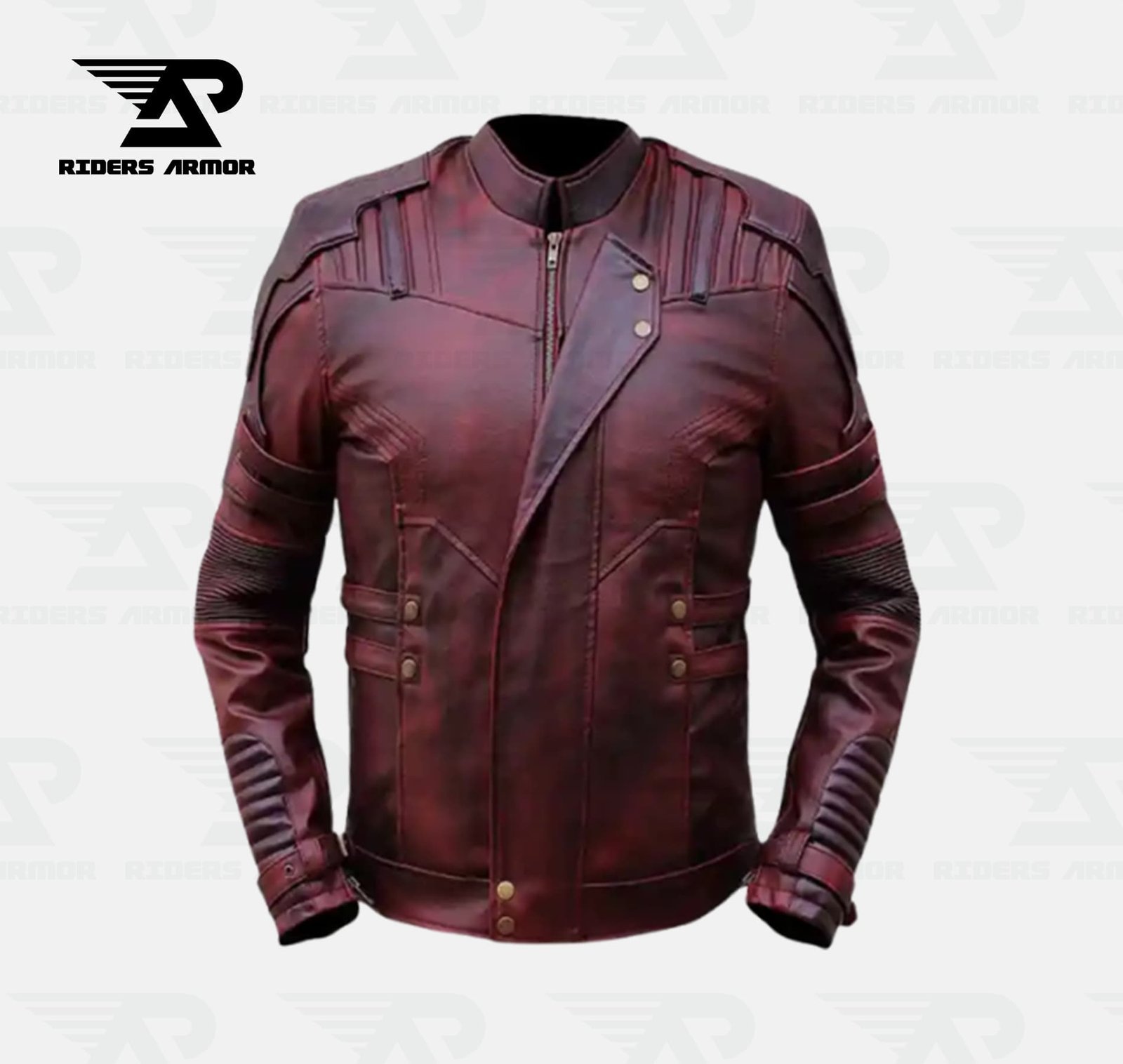 CrimsonEdge Stylish Men’s Maroon Leather Jacket