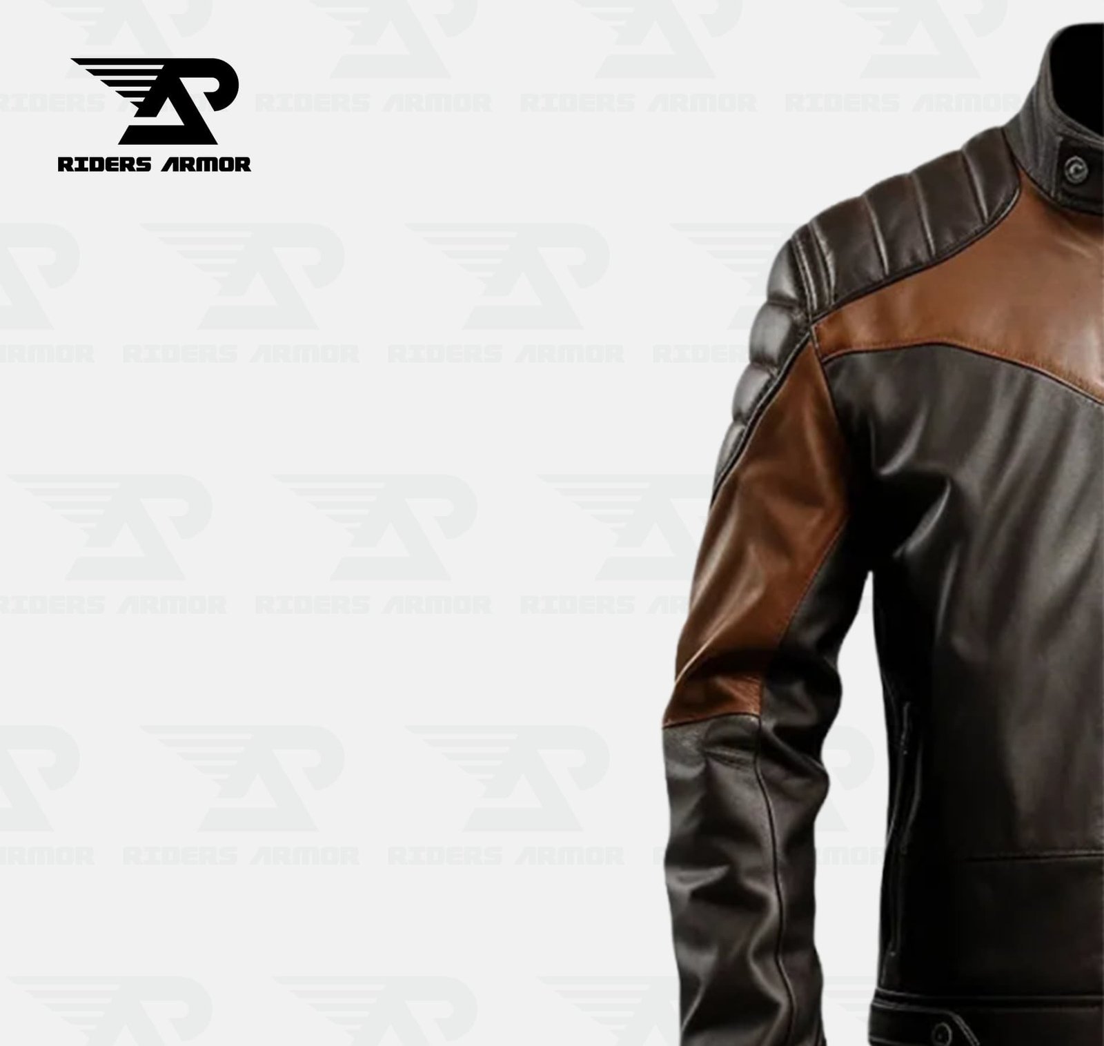 RoadKing Dual-Tone Leather Biker Jacket - Image 4