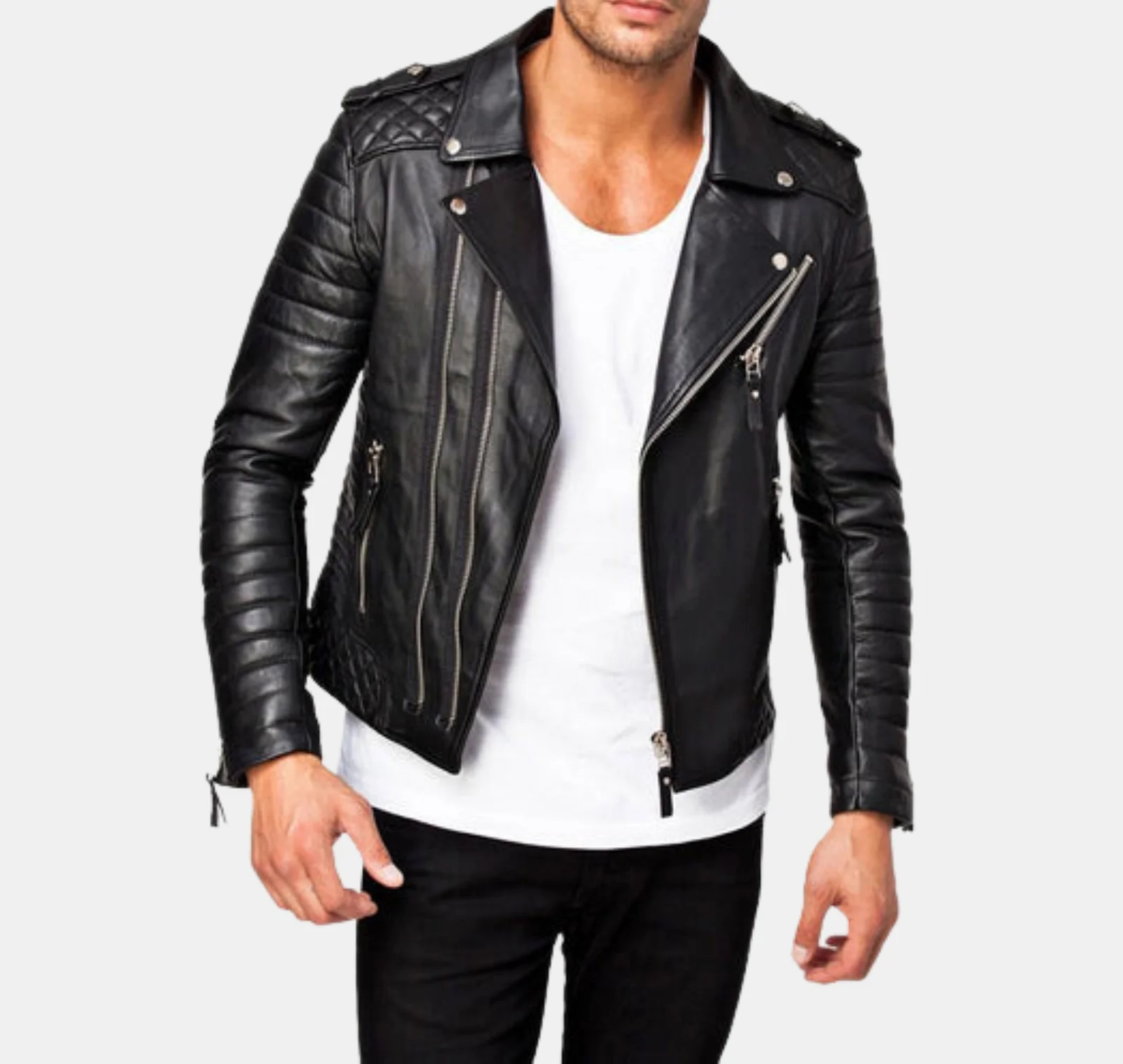 Blackstone Quilted Lambskin Leather Jacket