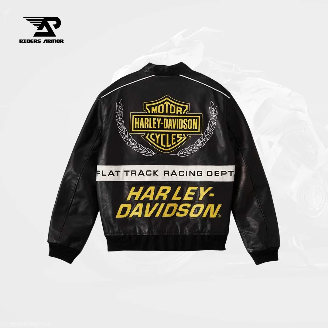 Ignition Men's Leather Racing Jacket – Black - Image 2