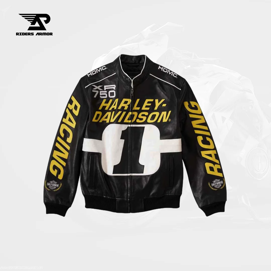 Ignition Men's Leather Racing Jacket – Black